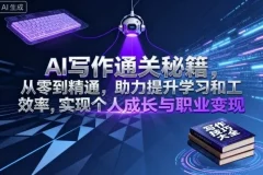 【AI提示词写作全能课：从0到精通的AI创作变现与自动化工作流指南】