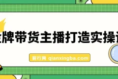 金牌带货主播打造实战课：百万主播 不可追，高效复制 是王道（10节课）