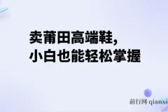 卖莆田高端鞋，每天两小时日入2000+，小白也能轻松掌握，简单无脑操作