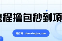 携程撸包秒到项目外面收费698的，单机40-80可批量