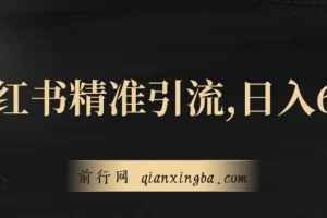 小红书精准引流，小白日入600+，轻松实现副业经济自由（教程+1153G资源）