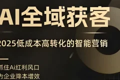AI全域获客实训营，2025低成本高转化的智能营销，精准找客，高效营销