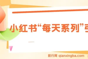 小红书“每天系列”引流,揭秘流量密码，日引流1000+，多种变现方式
