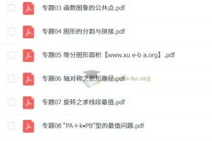 中考数学压轴题破解策略30专题