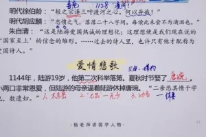 杨老师精讲中国文学史+诗词鉴赏