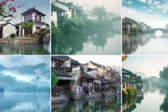 江南水乡唯美风景无水印视频素材横板300+