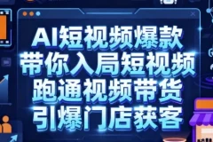 【AI短视频爆款，带你入局短视频，跑通视频带货，引爆门店获客】