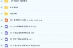 2025高中物理高一物理 月季 暑假秋季寒假春季全年