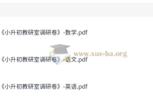 小升初教研室调研卷 语数英