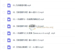 2024-2025初二数学 徐丝雨 A+暑假 秋季班 寒假 春季班