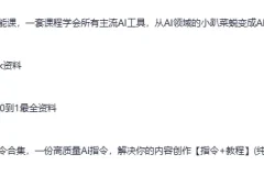 《DeepSeek资料》（包含ai工具课，ai生成PPT，写小说指令等）