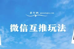 WX互推玩法 日赚300＋长期项目 保姆级教学