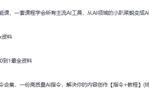 《DeepSeek资料》（包含ai工具课，ai生成PPT，写小说指令等）