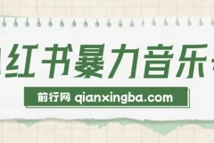 小红书暴力音乐号，无脑搞流量暴力变现，单号月入5000+