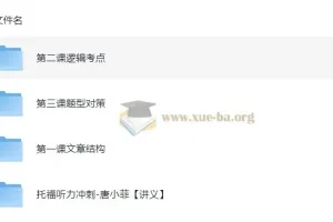 【英语学习】唐小菲 托福听力冲刺