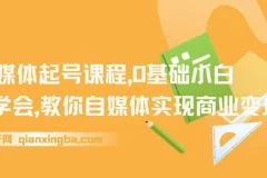 【精】AI自媒体起号课程，0基础小白两周学会，教你自媒体实现商业变现