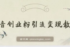 抖音创业粉引流卖课一天几百教程