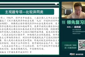 2024高考历史冲刺课-高翔展考点精讲+答题技巧