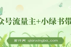 公众号流量主+小绿书带货，小白轻松日入1000+