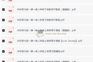 1~9年级全册华东师大版一课一练