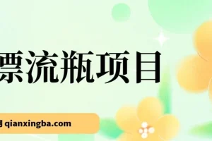漂流瓶掘金副业项目，单台手机每小时10-20元，可多手机操作