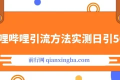 哔哩哔哩引流方法，最新引流技术：实测日引50+