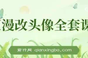AI漫改头像全套课程，实操变现，小白轻轻松松日入600+