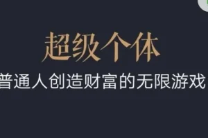 超级个体：2024-2025翻盘指南，普通人创造财富的无限游戏
