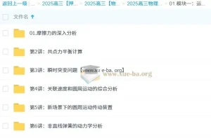 2025高三高考物理 林琬晴晴姐 考前冲分营 下载