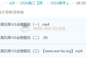 高东辉化学 2024高三高考化学押题冲刺班