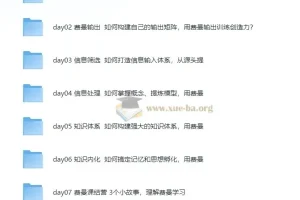 费曼学习法7天特战营 【3.8GB】