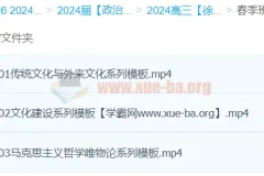 2024高三高考政治 徐晓箐 春季班