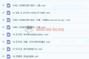 2024高二生物 陈旭晨 下学期 寒假班