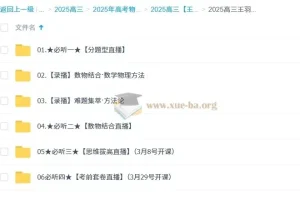 2025高三高考物理 王羽 全年一轮二轮暑假秋季寒假春季