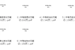 《初中九科学霸笔记》无水印 提升学生成绩