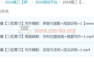 2024高三高考英语 顾斐英语 三轮复习