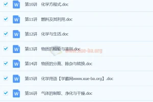 初中化学 知识点 word文档合集