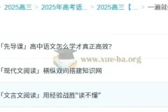 高中语文 2025高三高考语文 一遍就OK 高中语文体系课