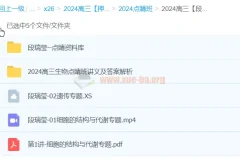 段瑞莹生物 2024高三高考押题点睛班