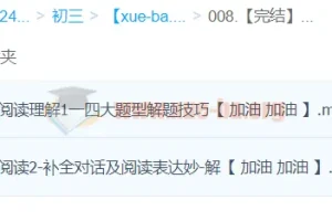 【完结】【2024中考】中考英语阅读理解一本通