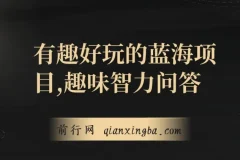 趣味智力问答，有趣好玩的蓝海项目，收益稳定，虽然客单价低，但出单量大
