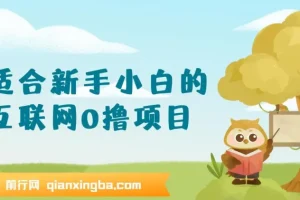 适合新手小白的互联网0撸项目，不用技术无脑操作，轻松日入三位数