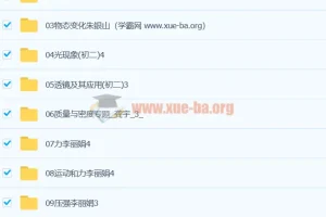 初中物理 初二物理视频教程 12章合集