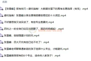 2024最新张雪峰志愿填报资料合集