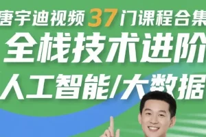 【唐宇迪视频37门课程合集 全栈技术进阶 人工智能/大数据】