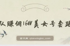 树敌x抖军团官方课 – 团队赚佣16W美女号套路