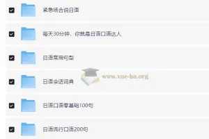 日语学习复习资料合集 日语会话 6.9Gb