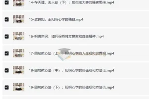 阳明心学教你修炼强大内心 【1.3GB】