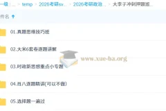 2026 考研政治 大李子 冲刺押题班