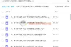 【北大花花】父母养育宝典5大养育难题30节完整版